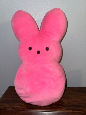 16" Peeps 2015 Pink Marshmallow Bunny Stuffed Plush Candy Bunny Pillow